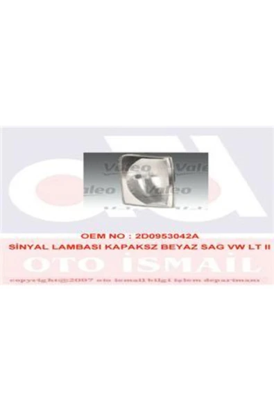 Valeo 087265  X Sinyal Duysuz Sol Vw Lt Iı 05/96-05/03 Beyaz O Volkswagen-audı-seat-skoda ürün görseli