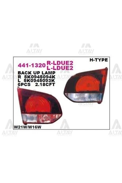 DEPO 4411320LLDUE2 Stop Lambası Sol Iç Golf Vı 09- ürün görseli