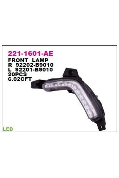 DEPO 2211601RAE 92202b9010 Gunduz Surus Lambası Sag Led Hyundaı I10 13- ürün görseli