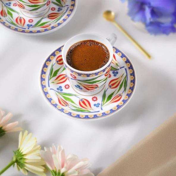 Güral Porselen Sedef 12 Parça Kahve Fincan Takımı 4555 - 2