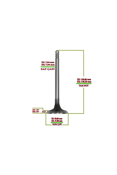 Supar 103224116 SUBAP INEX STD TAKIM ISUZU NOVO LUX 16V 4HK1E5N EURO 5 SPR-3440PS