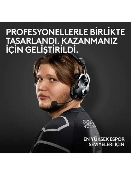 Logitech G PRO X 2 LIGHTSPEED Kablosuz DTS:X Headphone 2.0 - 7.1 Surround Ses Oyun Kulaklığı - Siyah - 6