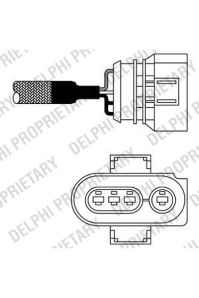 Delphi ES10979 LAMBDA - OKSIJEN SENSORU  (VOLKSWAGEN  POLO / AUDI  A6) ürün görseli