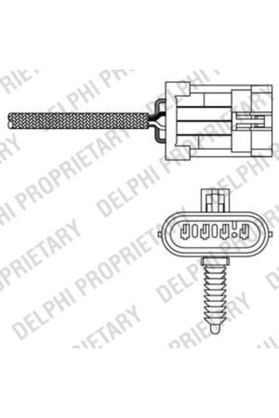 Delphi ES20135 LAMBDA - OKSIJEN SENSORU  (OPEL  ASTRA-VECTRA 1.6 16V 98-) ürün görseli