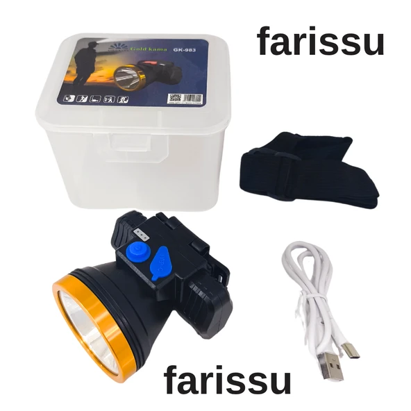 Gold Kama GK-983 Şarjlı Kafa Lambası | 2000 mAh LED Baş Feneri