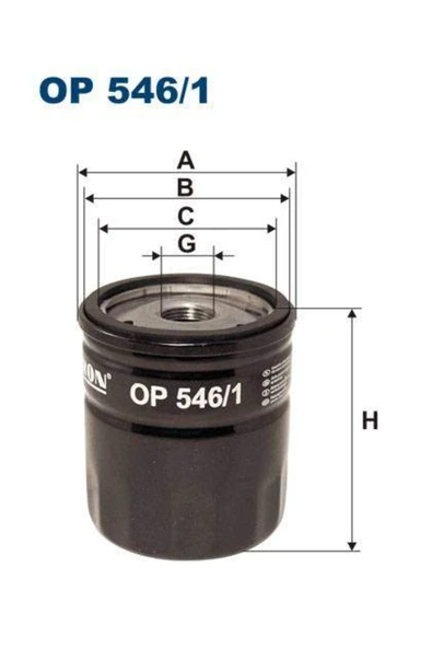 FTR OP546/1 Yağ Filtresi Cmax-focus Iı-galaxy-mondeo Iv-smax 1.8 Tdci 06 ürün görseli 1
