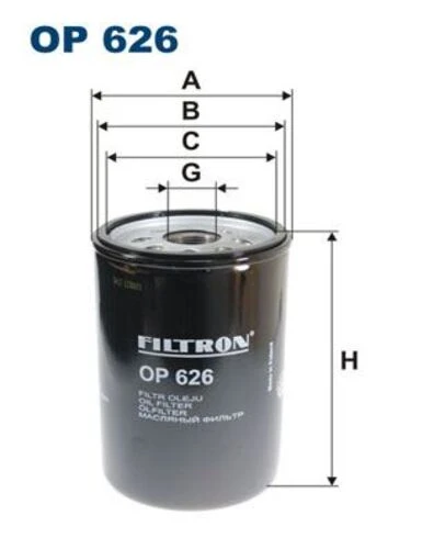 FTR OP626 FILTRON  YAĞ FİLTRESİ MANN TGA 41.530-M2000L-M-L2000-M90-G90