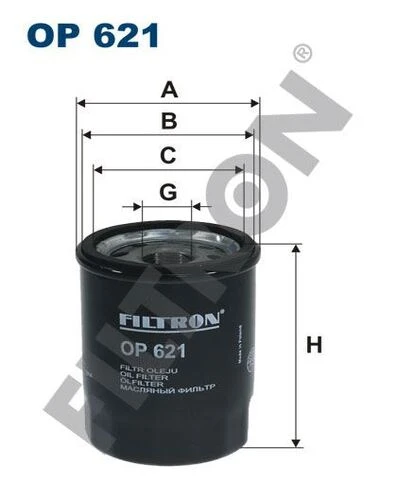 FTR OP621 FILTRON  Yağ Filtresi Fiat Sedıcı 1.6 16V 06- Subaru Justy II 1.3 96- Suzuki Grand Vitara-Ignıs-Jımny-Samur ürün görseli 1