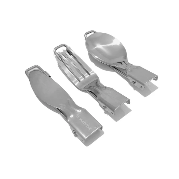 Madfox Heavy Duty 3IN1 Katlanır Çatal Kaşık Bıçak Seti - 3