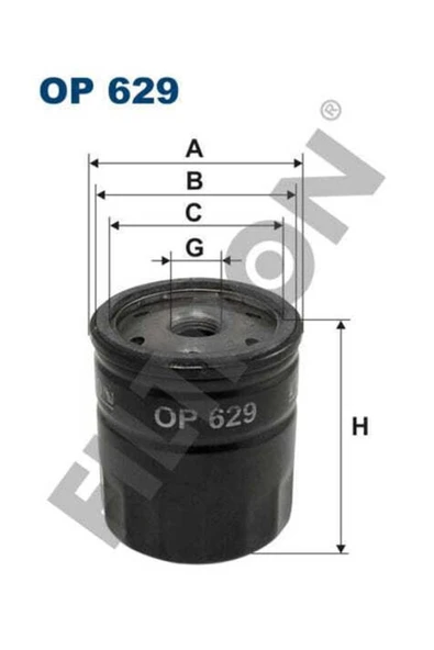 FTR OP629 Op629 Yağ Filtresi Ford Orion 1.4 71hp 07/90-07/93 ürün görseli 1