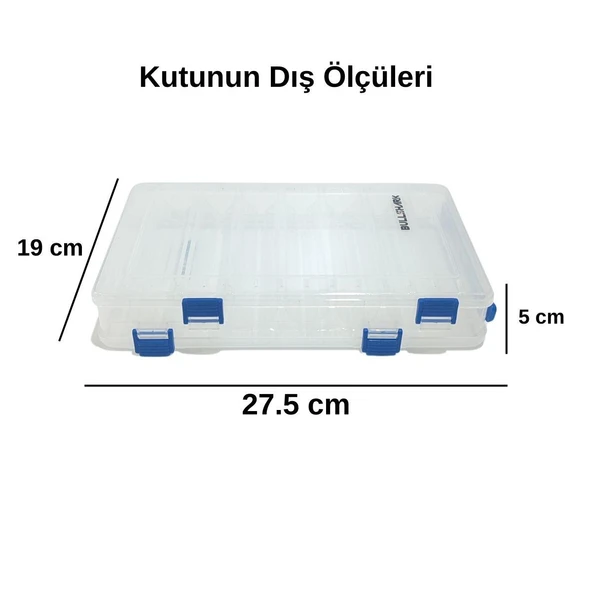 Bullshark Tackle Box - Çift Taraflı Suni Yem Kutusu 27cm - 5
