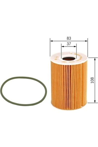 Bosch F026407102 Yağ Filtresi cayenne 4.8 S M48.01 ürün görseli 1