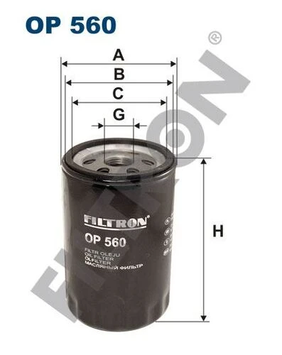 FTR OP560 FILTRON  YAĞ FİLTRESİ VW TRANSPORTER/BUS (T3) 2.1 112HP 08/8 ürün görseli 1
