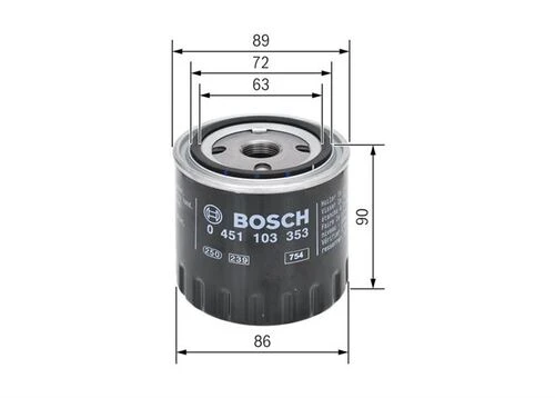 Bosch 0451103353  YAĞ FİLTRESİ R21 TRAFIC
