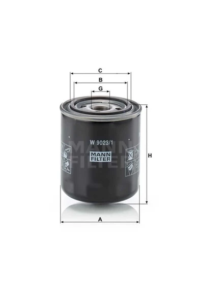 Mann W9023/1 W90231 YAĞ FİLTRESİ SCANI 4 SERI 94-164 -G G230 G490 -P P230 ürün görseli 1