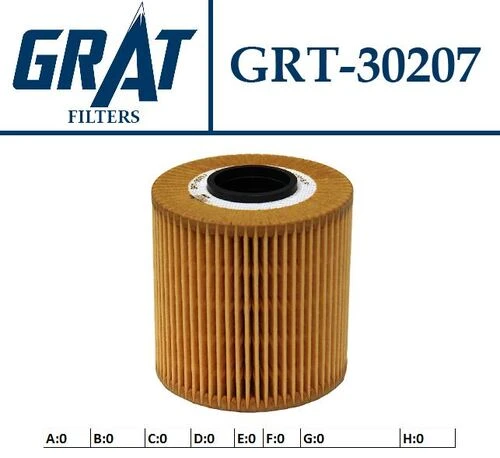 Grat 30207  Yağ Filtresi Bmw 3 E30 E36 Bmw 5 E34 316I 318I 518I ürün görseli 1