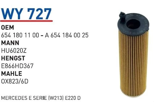Wunder WY727 YAĞ FİLTRESİ - MERCEDES ESERISI (W213) E220 D ürün görseli 1