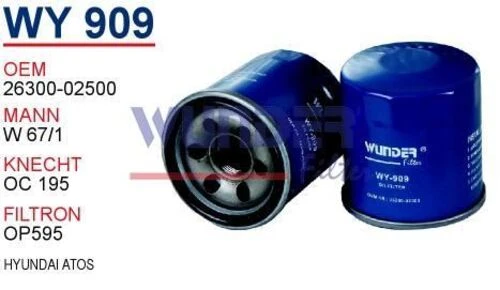 Wunder WY909 Wy909 Yag Filtresi - Nissan Almera-Primera 1,6 540122904 - 1