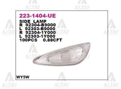 DEPO 2231404LUE 2231404LüE Çamurluk Sinyal Lambası Sol Kia Picanto 11-