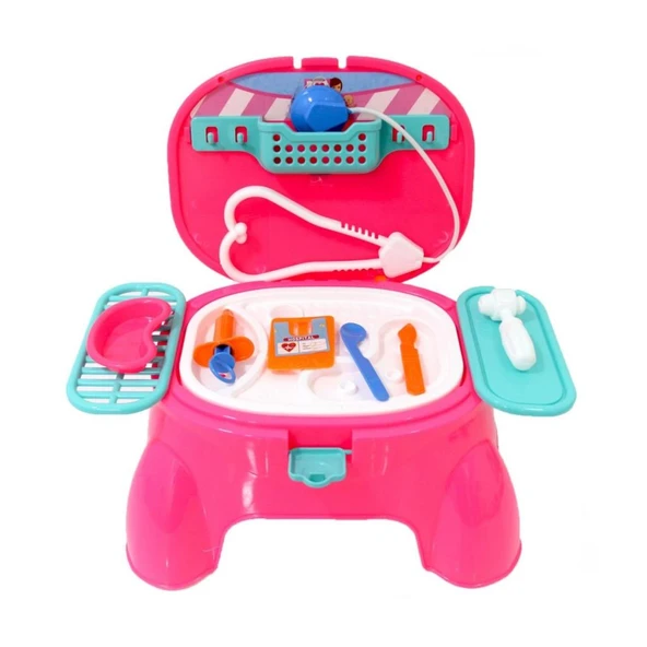 Nessiworld 573-BP LITTLE NURSE OYUN TABURESİ DOKTOR SET KIZ - Resim 4