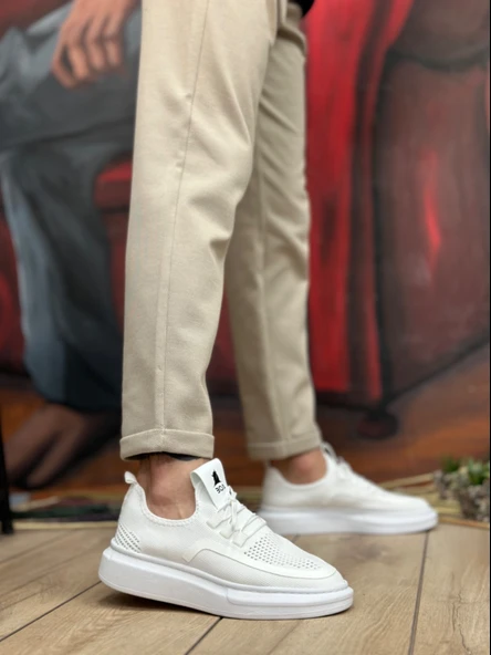 ET0375 Özel Örme Triko Tarz Beyaz Taban Spor Ayakkabı - Resim 2