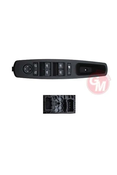 GUA 41416 Cam Açma Anahtarı Ön Renault Megane Iıı-fluence Dörtlü Merkezi Kilit Düğmeli Ayna Ayarl 27053