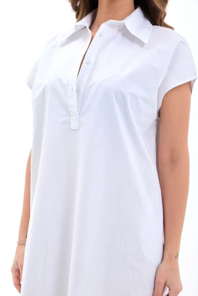 7464 ELBİSE-BEYAZ - 2