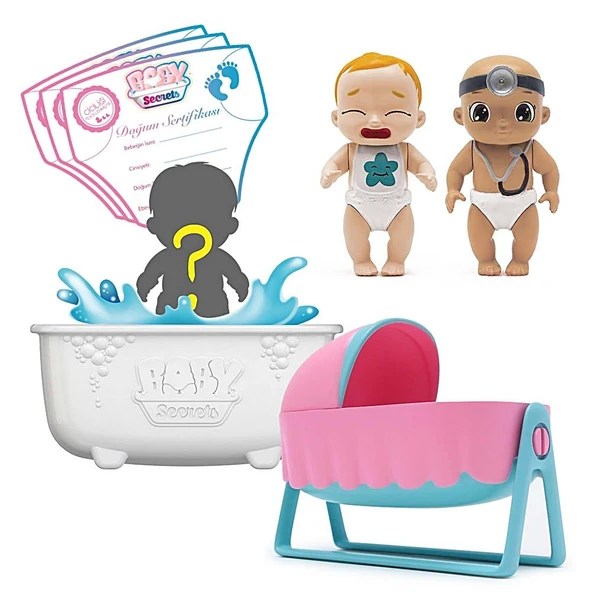 Nessiworld  Baby Secrets Sürpriz Figür ve Bebek Arabası Seti - Resim 2