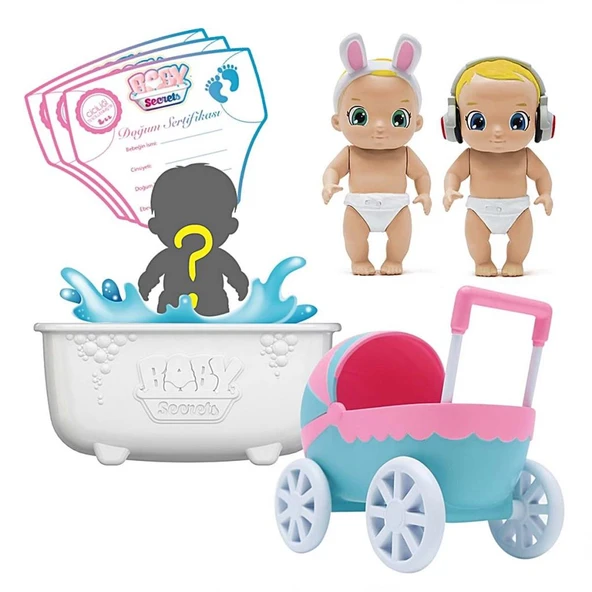 Nessiworld  Baby Secrets Sürpriz Figür ve Bebek Arabası Seti ürün görseli