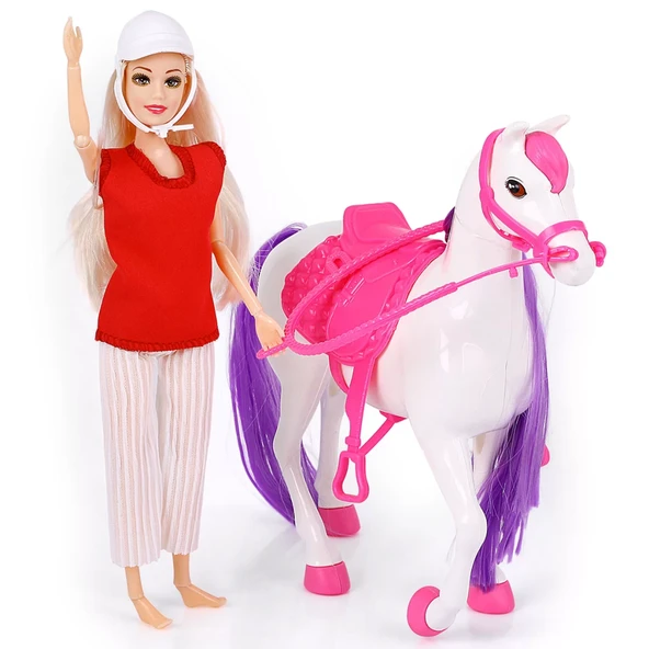 Nessiworld  Jasmine Atlı Bebek Beyaz-Pembe - Resim 4