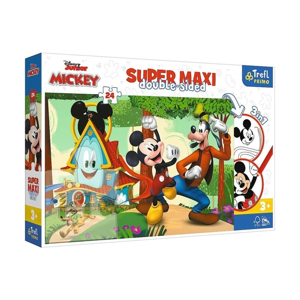 Nessiworld  PUZZLE-41012 Süper Maxi Mickey 24 Parça Çocuk Puzzle