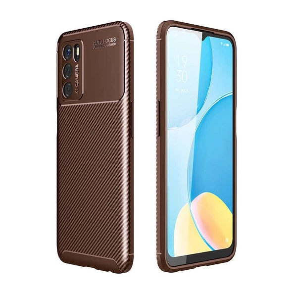 Gpack Oppo A16 Kılıf Negro Karbon Görünüm Dizayn Silikon