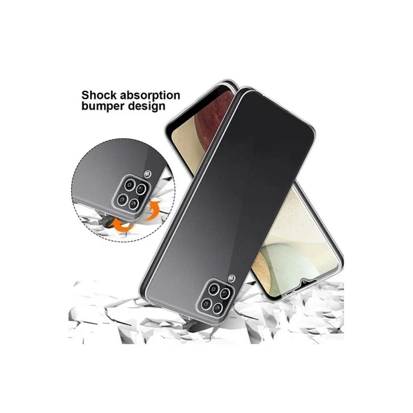 Gpack Samsung Galaxy A22 4G Kılıf Ön Arka Şeffaf Silikon Koruma - Resim 2