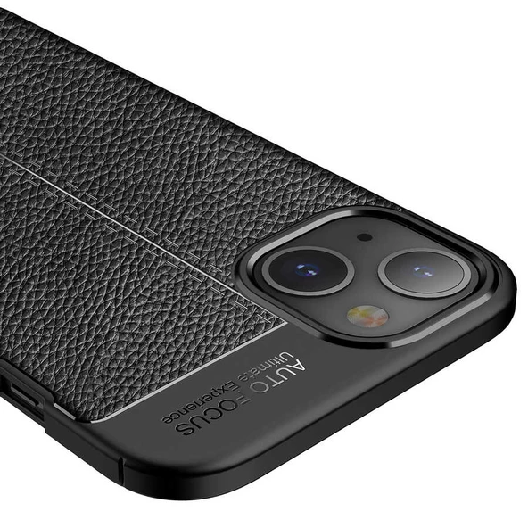 Gpack Apple iPhone 13 Mini Kılıf Niss Silikon Deri GörünümlüNano Glass - 2