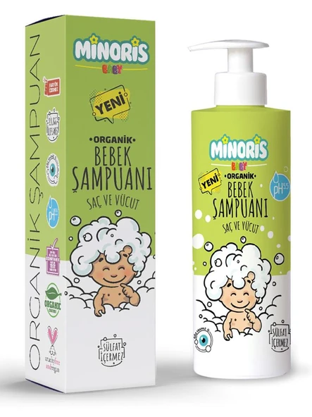 Nessiworld  Minoris Baby Organik Bebek Saç ve Vücut Şampuanı 400ml ürün görseli