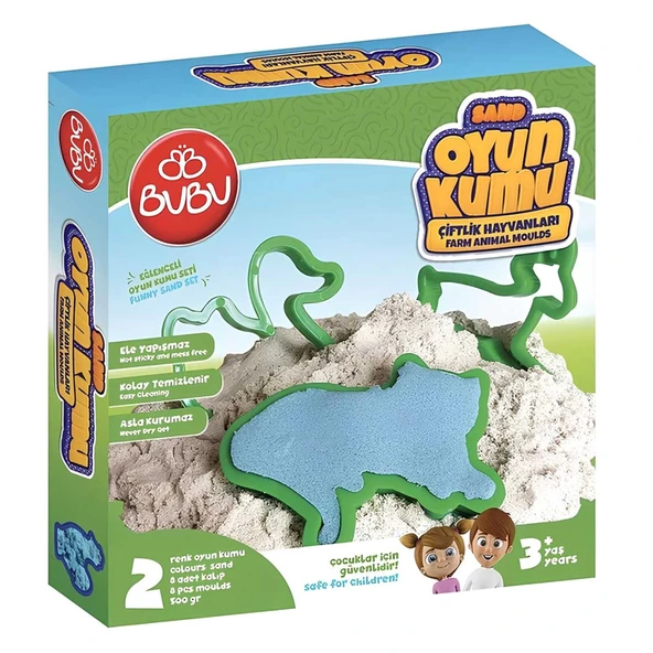 Nessiworld  Bu-Bu Games Oyun Kumu ve Çiftlik Hayvan Kalıplı Set 500 gr ürün görseli