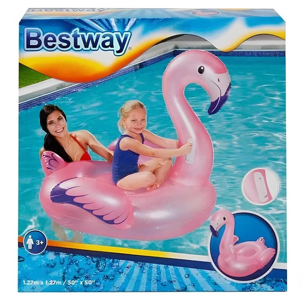 Nessiworld Bestway Tutmalı Flamingo Binici 127 x 127 cm - Resim 5