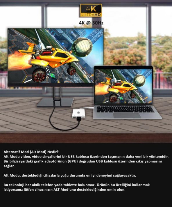 NPO TCA-104 MUF82ZM Macbook Type-C to HDMI-USB-Type-C Çoklayıcı - 6