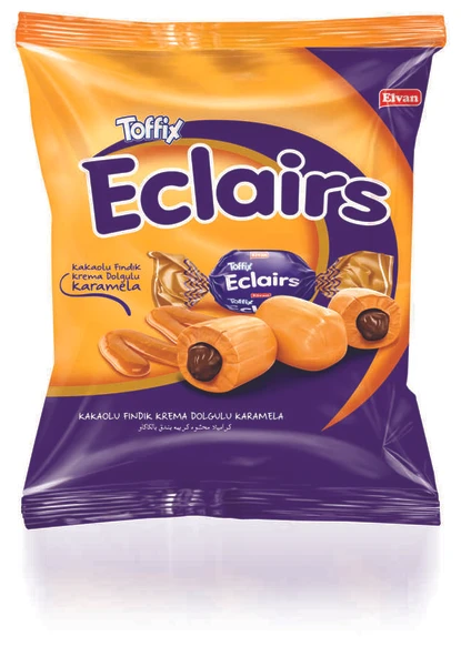 Toffix Eclairs Kakaolu Şeker 1000 Gr. (1 Poşet)