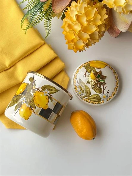 Amarillo Emaye Kavanoz 12 Cm - 2