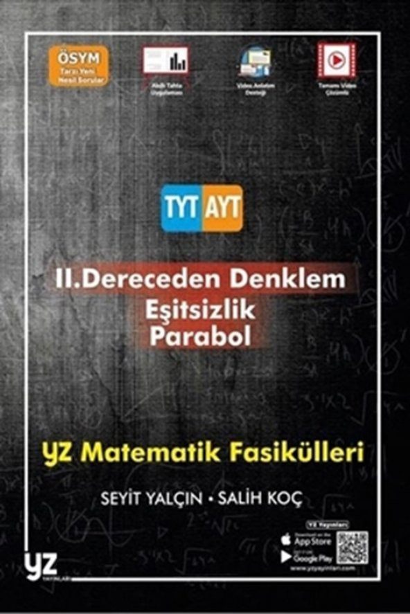 Yz Yks Tyt Ayt Iı.dereceden Denklem Eşitsizlik Parabol *yeni*