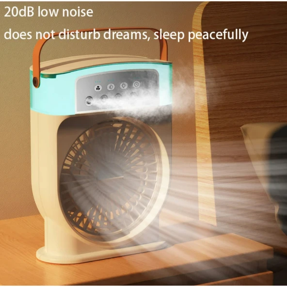 Ozmik Mini fan nemlendirici şarj edilebilir taşınabilir soğutucu ile kişisel Mini soğutma fanı 600ml - 6
