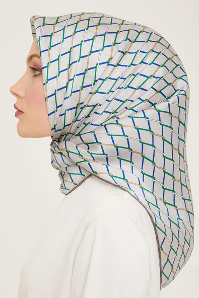 Armine E24YA9152D0233 Dj Saf İpek Eşarp 9152D (T) - Resim 2