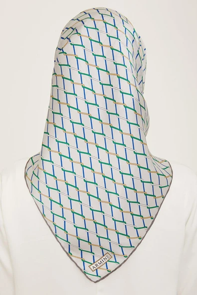 Armine E24YA9152D0233 Dj Saf İpek Eşarp 9152D (T) - Resim 3