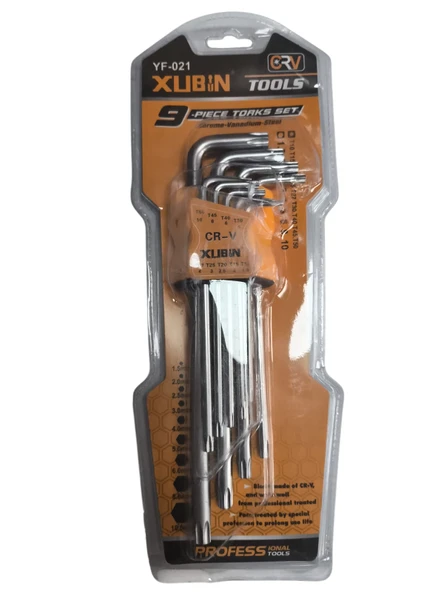 Xubin 9 Parça Uzun Torx Anahtarı
