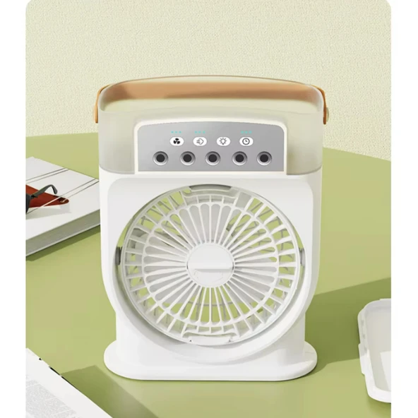 Ozmik Mini fan nemlendirici şarj edilebilir taşınabilir soğutucu ile kişisel Mini soğutma fanı 600ml - 2