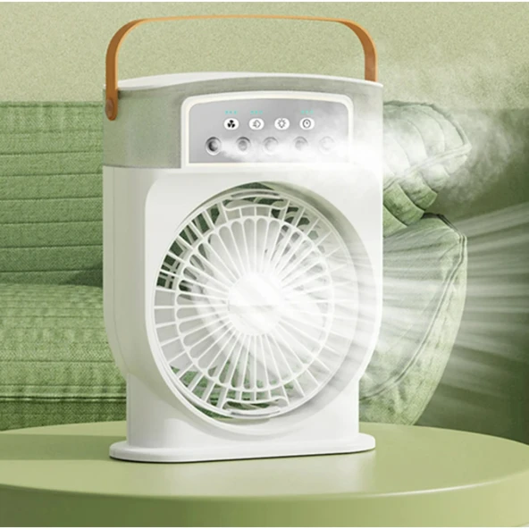 Ozmik Mini fan nemlendirici şarj edilebilir taşınabilir soğutucu ile kişisel Mini soğutma fanı 600ml - 4