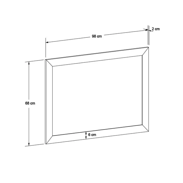Oryana Ayna - Diamond Beyaz 68x98x2 cm - 5