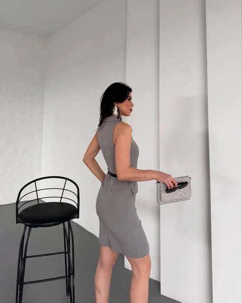 GÖMLEK YAKA ELBİSE - 3