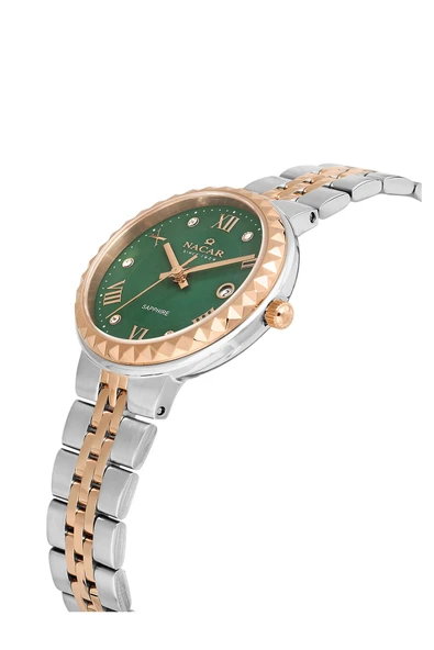 SAFİR CAM GÜMÜŞ - ROSE KADIN KOL SAATİ NC34-39B716-ENMS - Resim 2